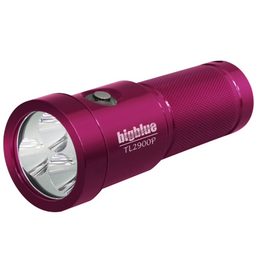 Bigblue 2900 Lumens Narrow Beam Technical Dive Light Glossy Pink